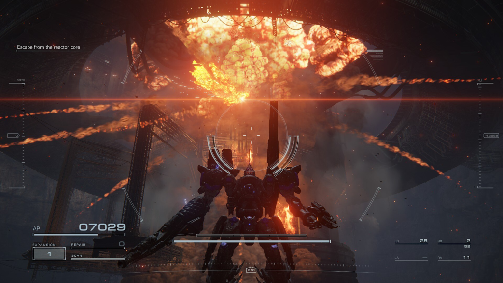 Armored Core VI - Cool AC doesn't look at big explosion.
